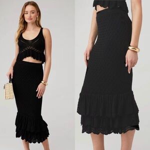 BEACH RIOT Polly Skirt Cover-Up Mermaid Maxi with Ruffle Hem Size Large Size: M